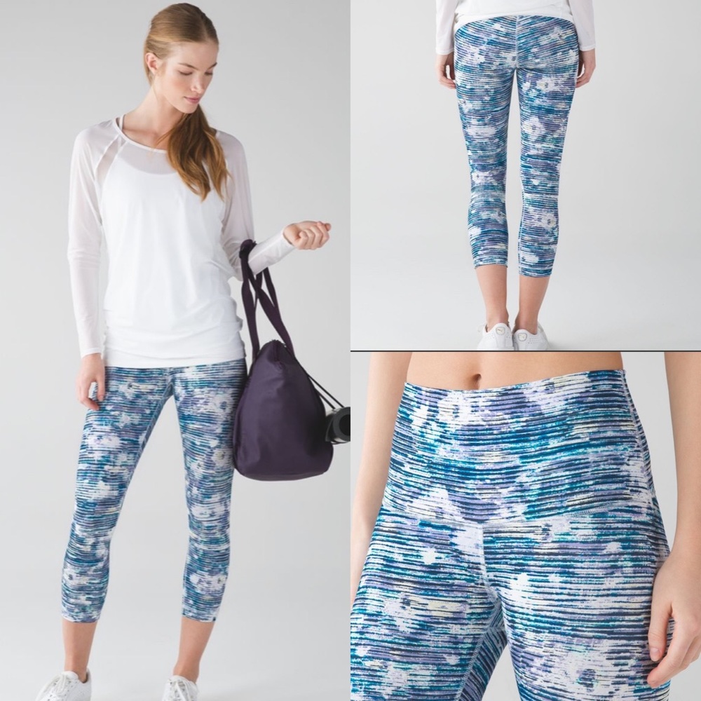 Lululemon Wunder Under Crop (Hi-Rise) Blurry Belle Multi